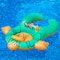Swim Central 3ft. Green & Orange Turtle Baby & Mom Inflatable Swimming Pool Seat